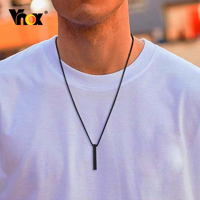 Vnox 5mm Pillar Necklace for M - Men Accessories Neck Chain ulasan dan harga
